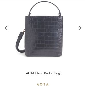 AOTA Elena Bucket Bag Black NWT
